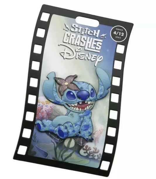 Stitch Crashes Disney Jumbo Pin The Little Mermaid Ariel - World of Treasures