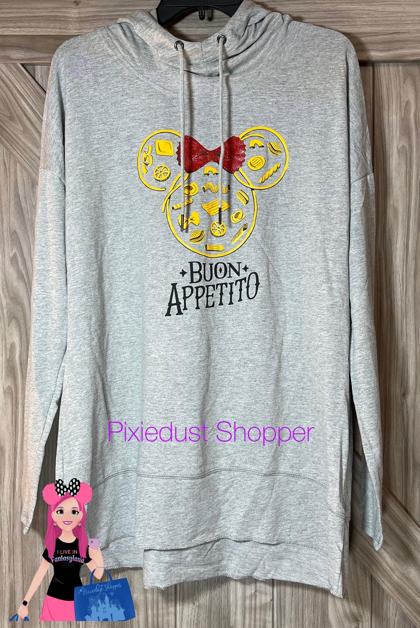 Disney Epcot Italy World Showcase Minnie Buon Appetito Hoodie Tunic - World of Treasures