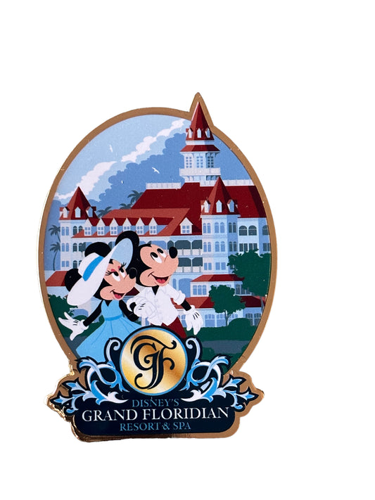 Disney Grand Floridian Mickey Minnie Metal Magnet