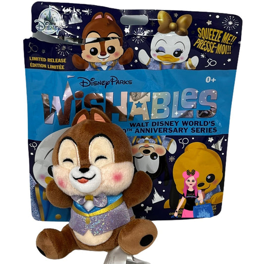 Walt Disney World 50th Anniversary Wishables-Chip Variant Closed Eyes