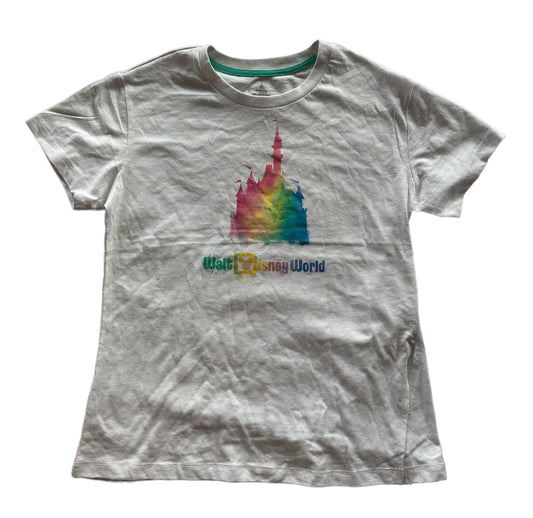 Walt Disney World Cinderella Castle Watercolor Rainbow Shirt