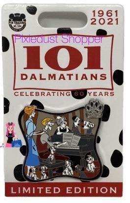 Disney Pin 101 Dalmatians Limited Edition Celebrating 60 years Anita, Roger, Pongo, Pertida with Puppies - World of Treasures