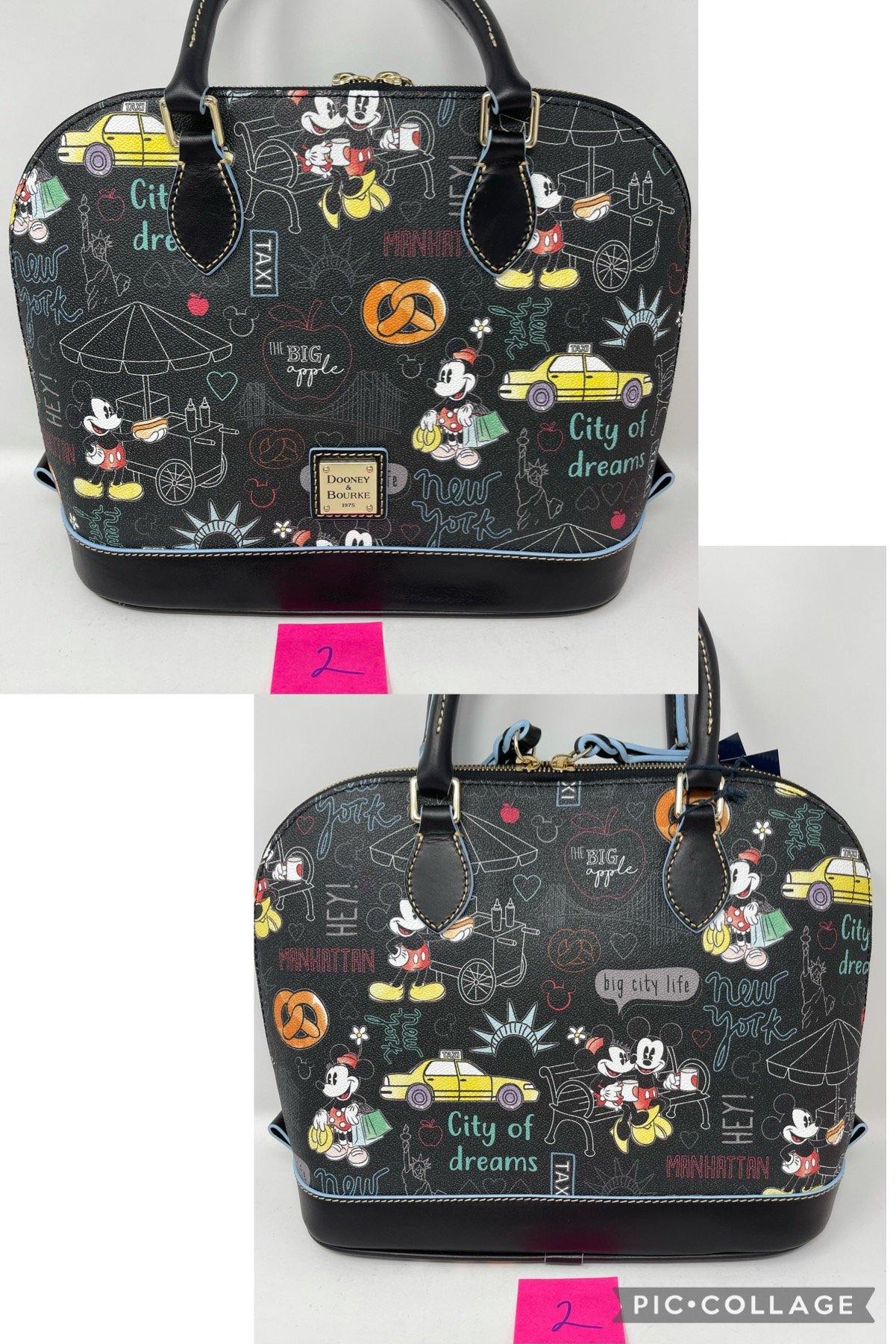 Disney Dooney & Bourke New York City Minnie and Mickey Satchel Crossbody Purse - World of Treasures