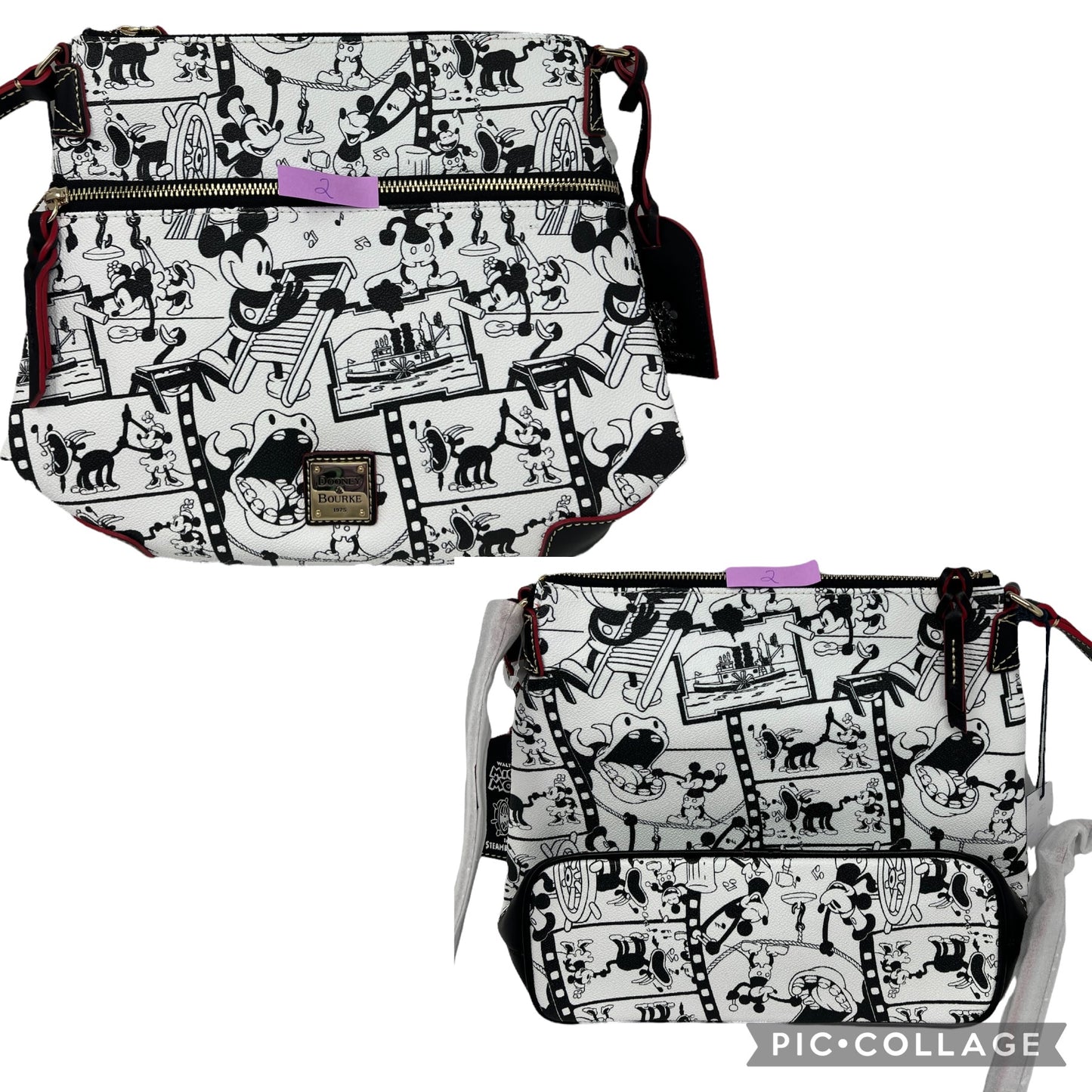 Disney Dooney & Bourke Mickey Mouse in Steamboat Willie Crossbody Bag Purse