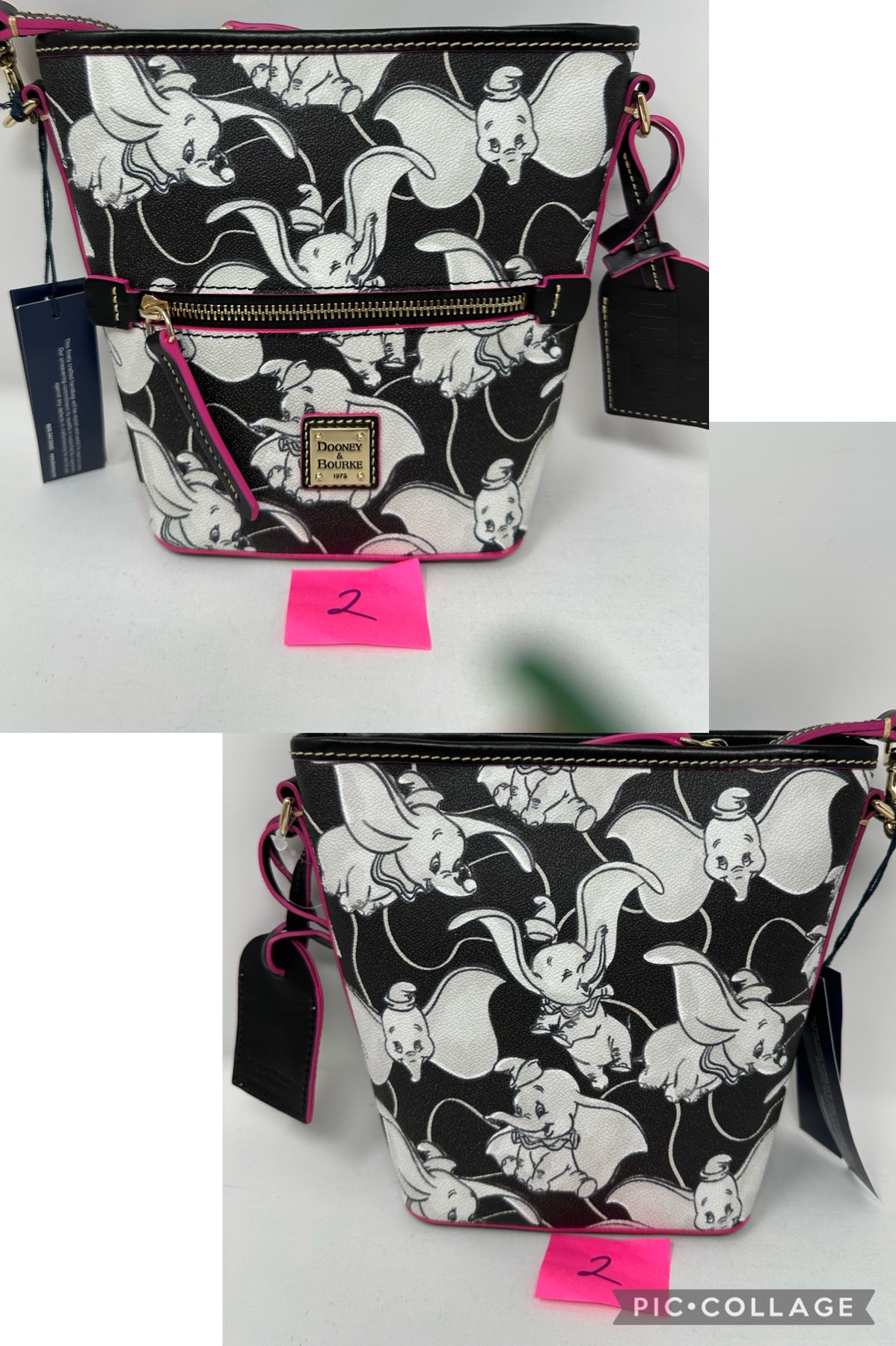 Disney Dumbo Dooney & Bourke Small Zip Sac Crossbody Purse