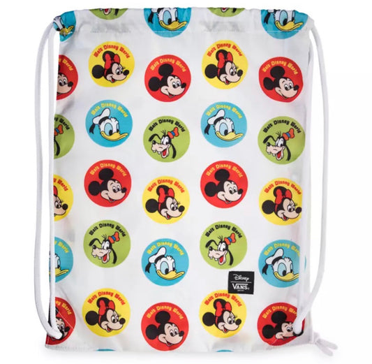 Disney VANS Cinch Backpack Mickey and Friends Button