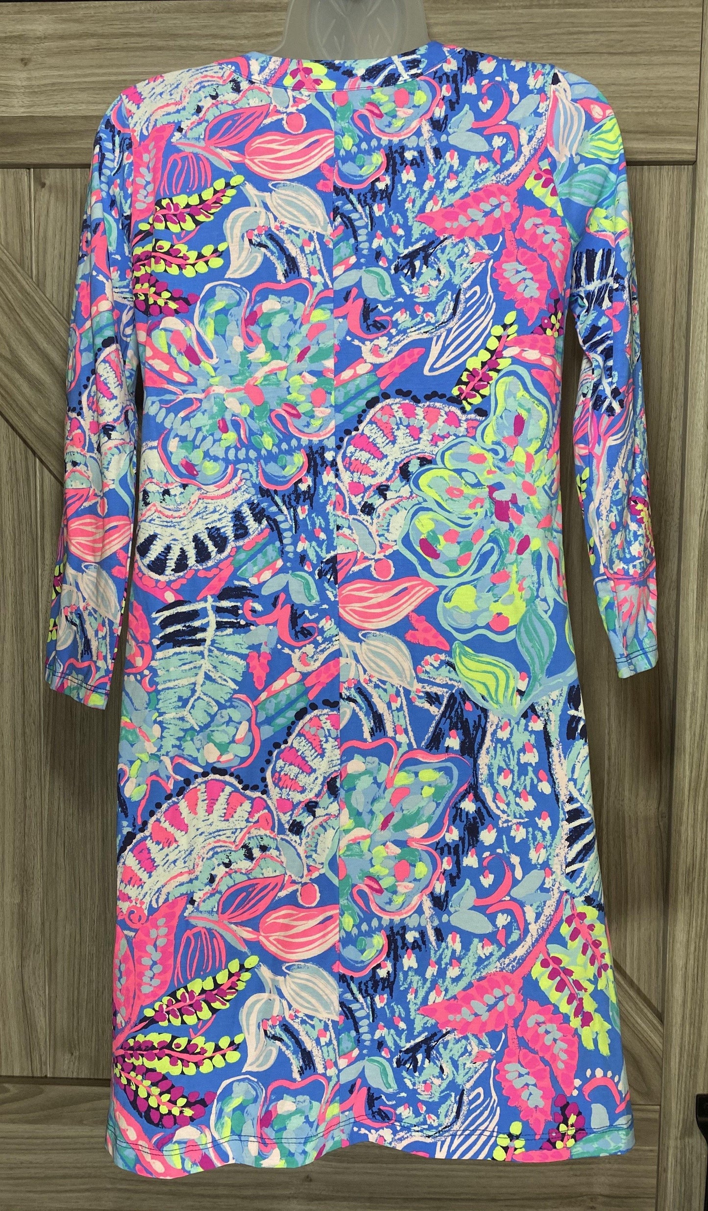 Lilly Pulitzer Amina Long Sleeve Dress in Multi Fantasy Garden XXS - World of Treasures