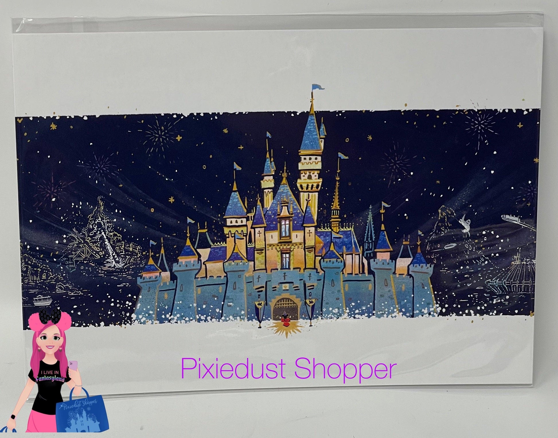Disney Festival of Arts “Once Upon a Dream” Castle By Josey Tsao 5x7” Postcard - World of Treasures