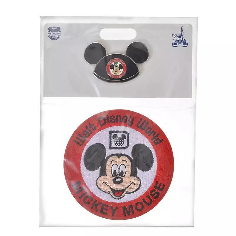 Walt Disney World 50th Anniversary Mickey Patch and Mickey Ear Pin Set - World of Treasures