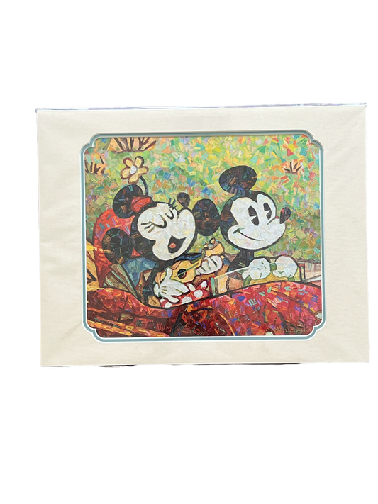 Disney "Havin Fun" Mickey and Minnie SIGNED McCullough 14X18" Matted Print