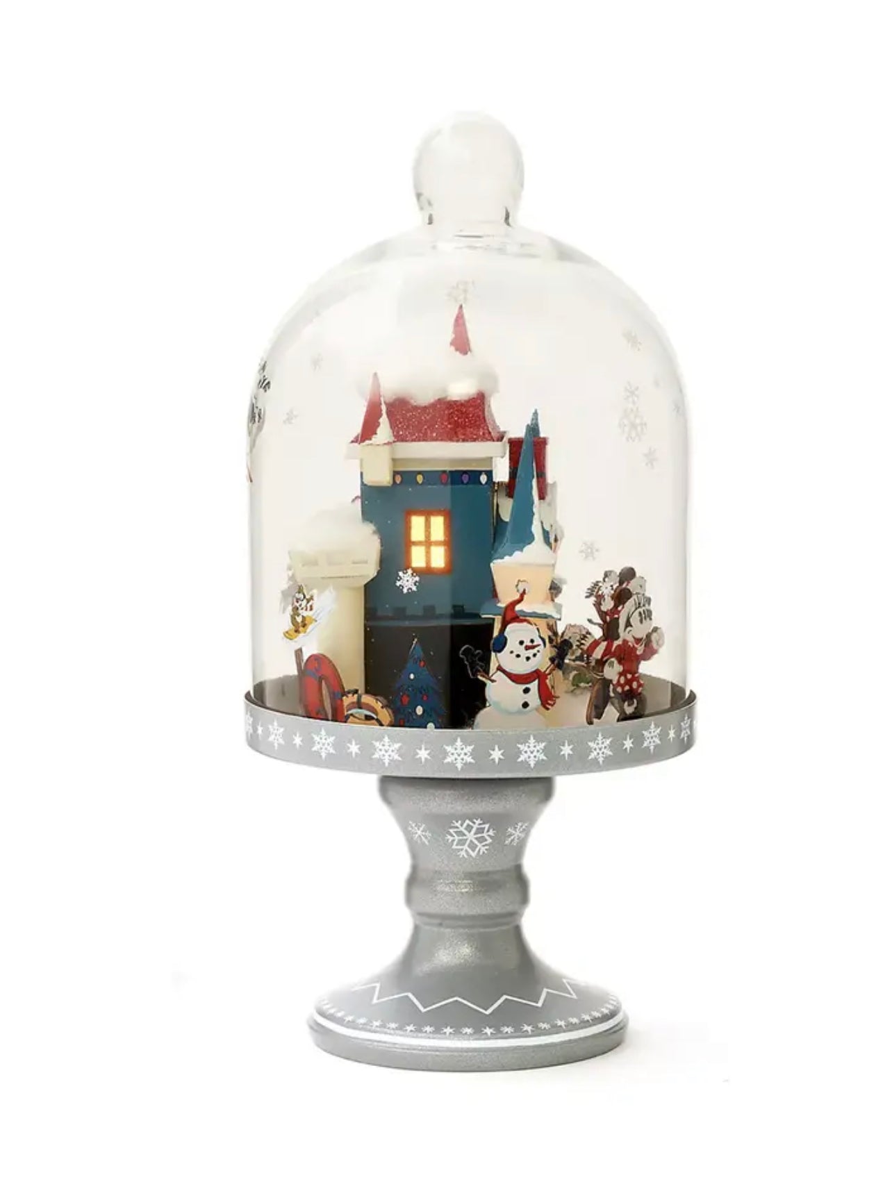Disney Walt's Holiday Lodge Mickey Friends Holiday Christmas Light Up Dome New