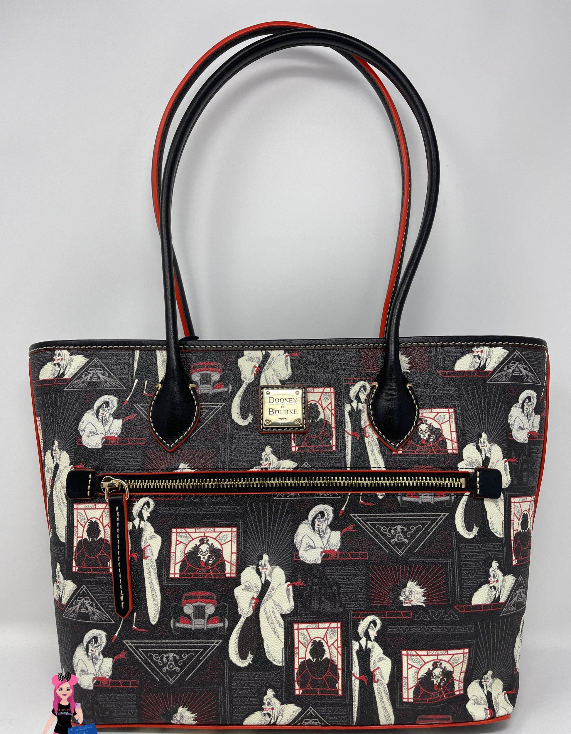 Disney Cruella De Vil Zip Tote Bag by Dooney & Bourke – 101 Dalmatians - World of Treasures