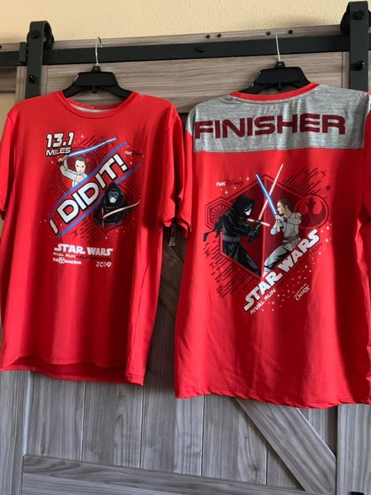 RunDisney Star Wars 2019 Half Marathon 13.1 Mens I Did It Finisher Shirt