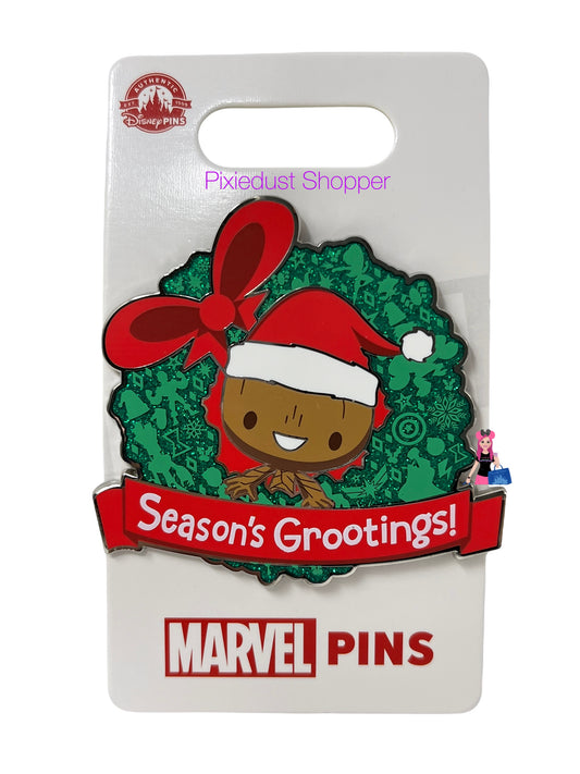 Disney Marvel Christmas 2021 “Season’s Grootings!” Pin