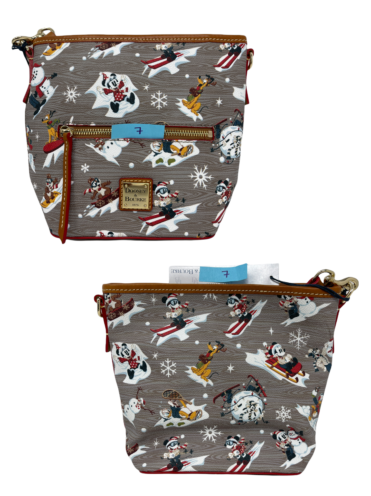 Disney Dooney & Bourke Mickey & Friends Holiday Crossbody Purse-Walts Lodge