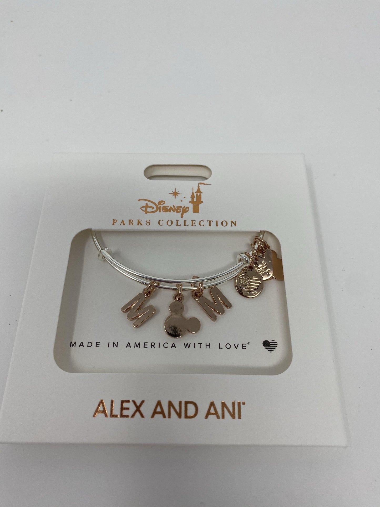 Disney Mickey MOM Rose Gold Alex and Ani Bracelet - World of Treasures