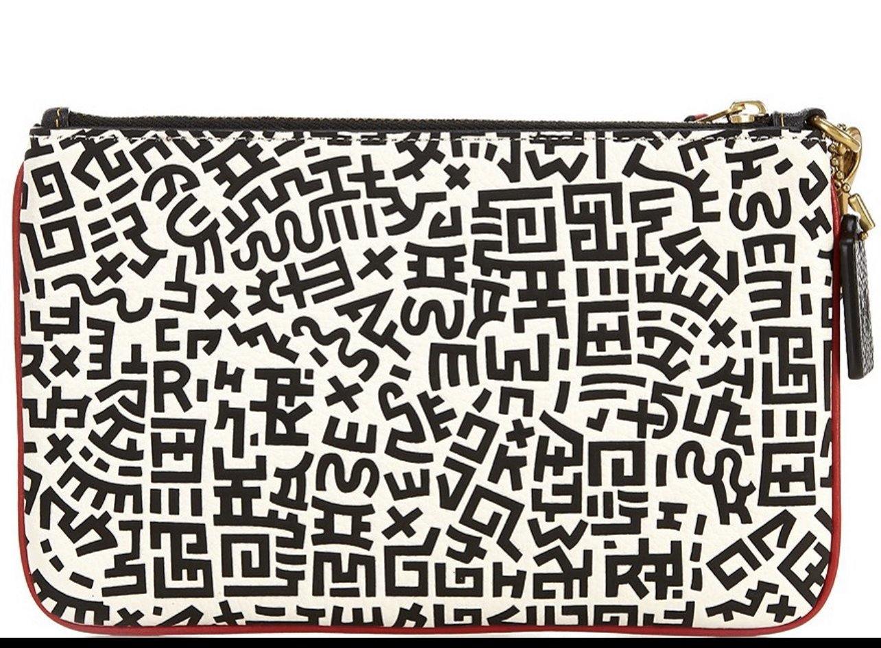 Disney x COACH Mickey x Keith Haring Glitter Maze Small Wristlet - World of Treasures