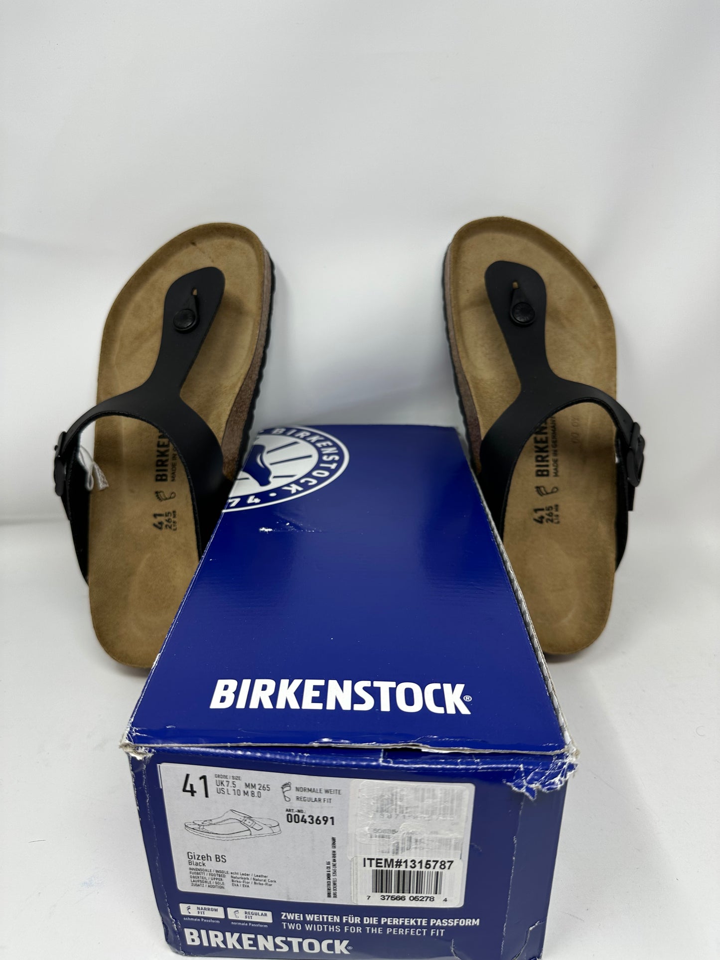 Birkenstock Gizeh Thong Sandal Size 41R Black