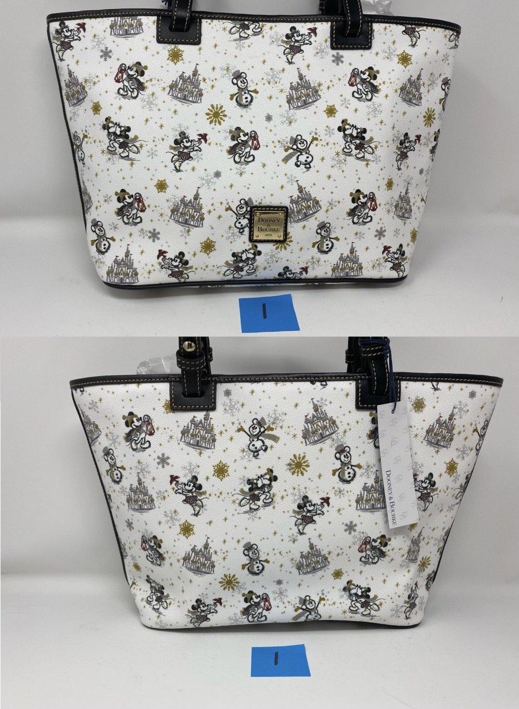 Disney Dooney & Bourke Mickey and Minnie Mouse Holiday Tote Bag Purse - World of Treasures