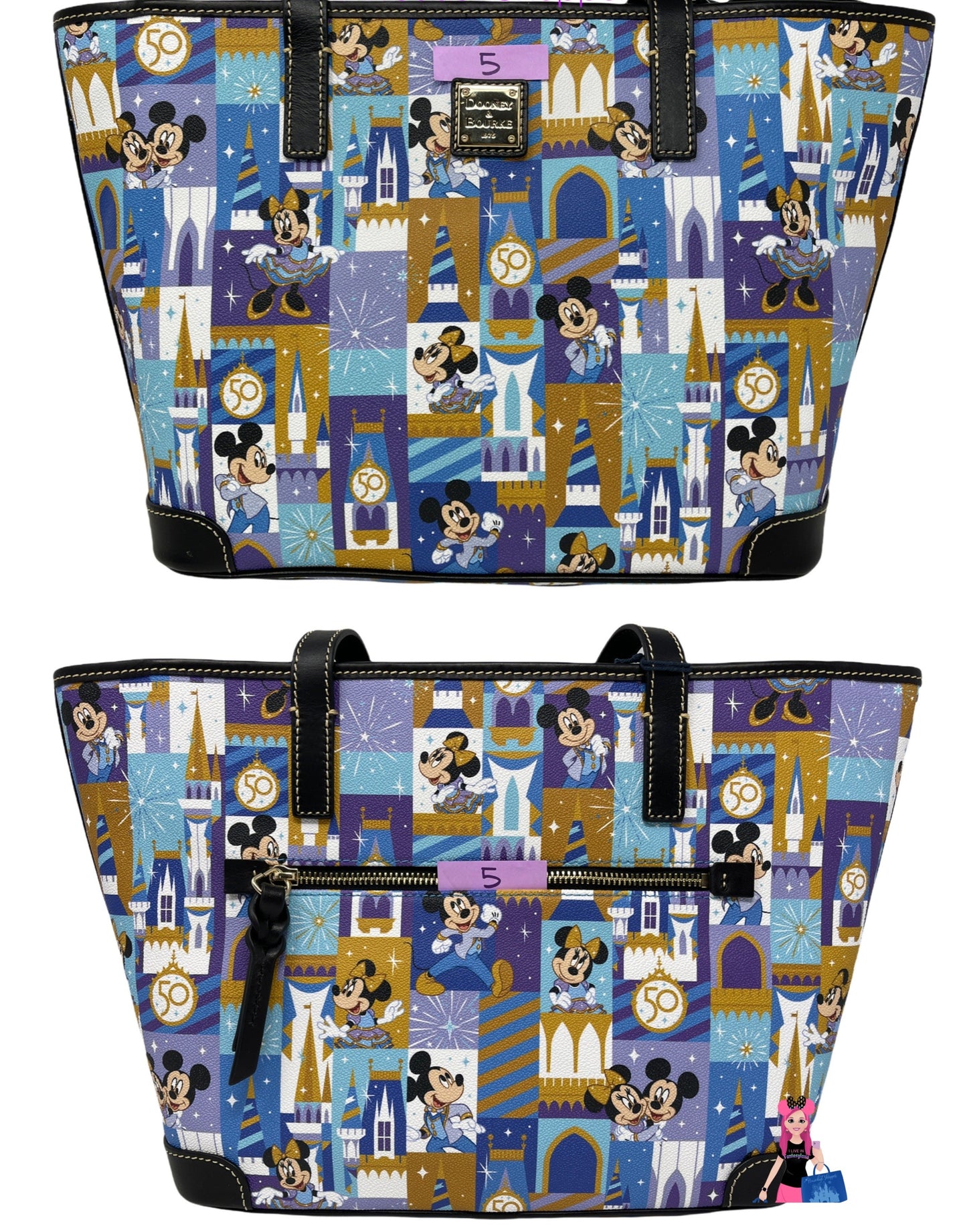 Walt Disney World 50th Anniversary Dooney & Bourke Tote Bag Purse