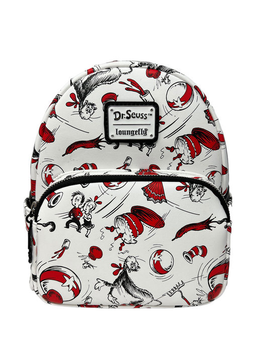 Universal Studios Dr. Seuss Cat In The Hat Loungefly Backpack Purse