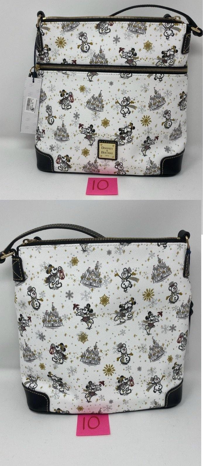 Disney Dooney & Bourke Mickey and Minnie Mouse Holiday Dooney Crossbody Bag Purse - World of Treasures