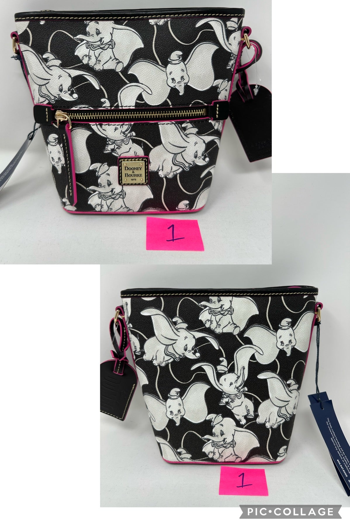 Disney Dumbo Dooney & Bourke Small Zip Sac Crossbody Purse