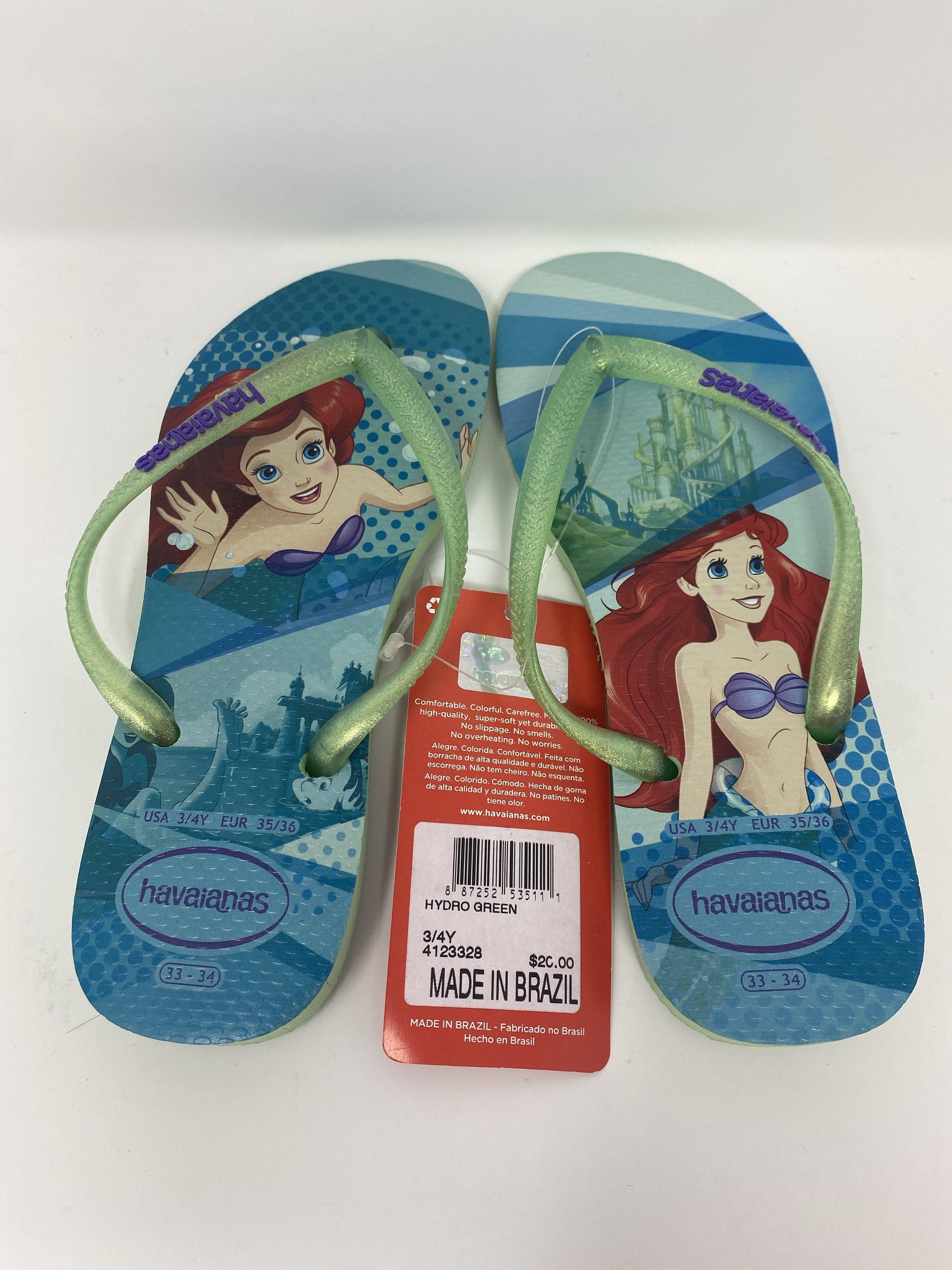 Little Mermaid Girls Mermaid Flip Flops Ariel Jelly Flip Flops For