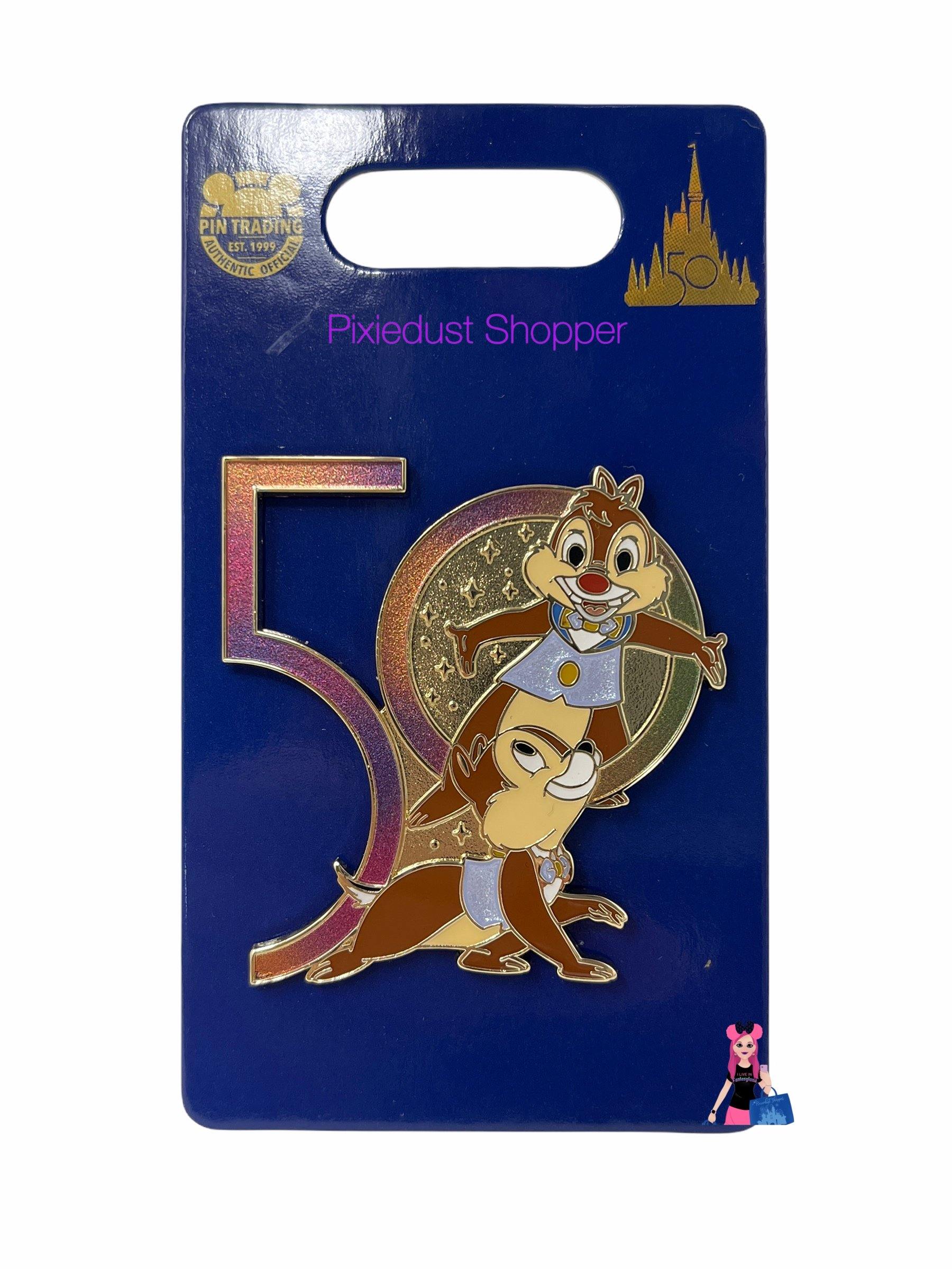 Walt Disney World 50th Anniversary Chip and Dale Pin - World of Treasures