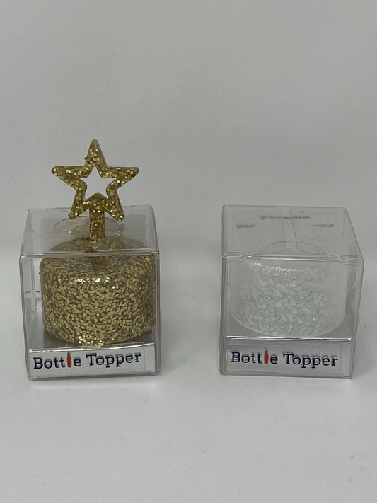 Stainless Steel Silicone Glitter Bottle Topper - World of Treasures