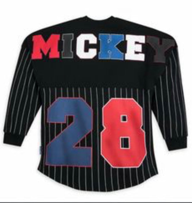 Disney Mickey Mouse 28 Baseball Spirit Jersey for Adults