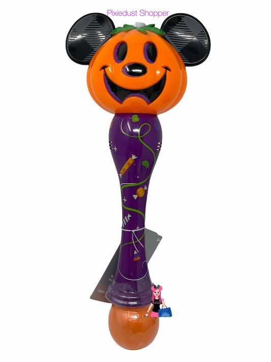 Disney Halloween 2021 Mickey Pumpkin Light Up Bubble Wand