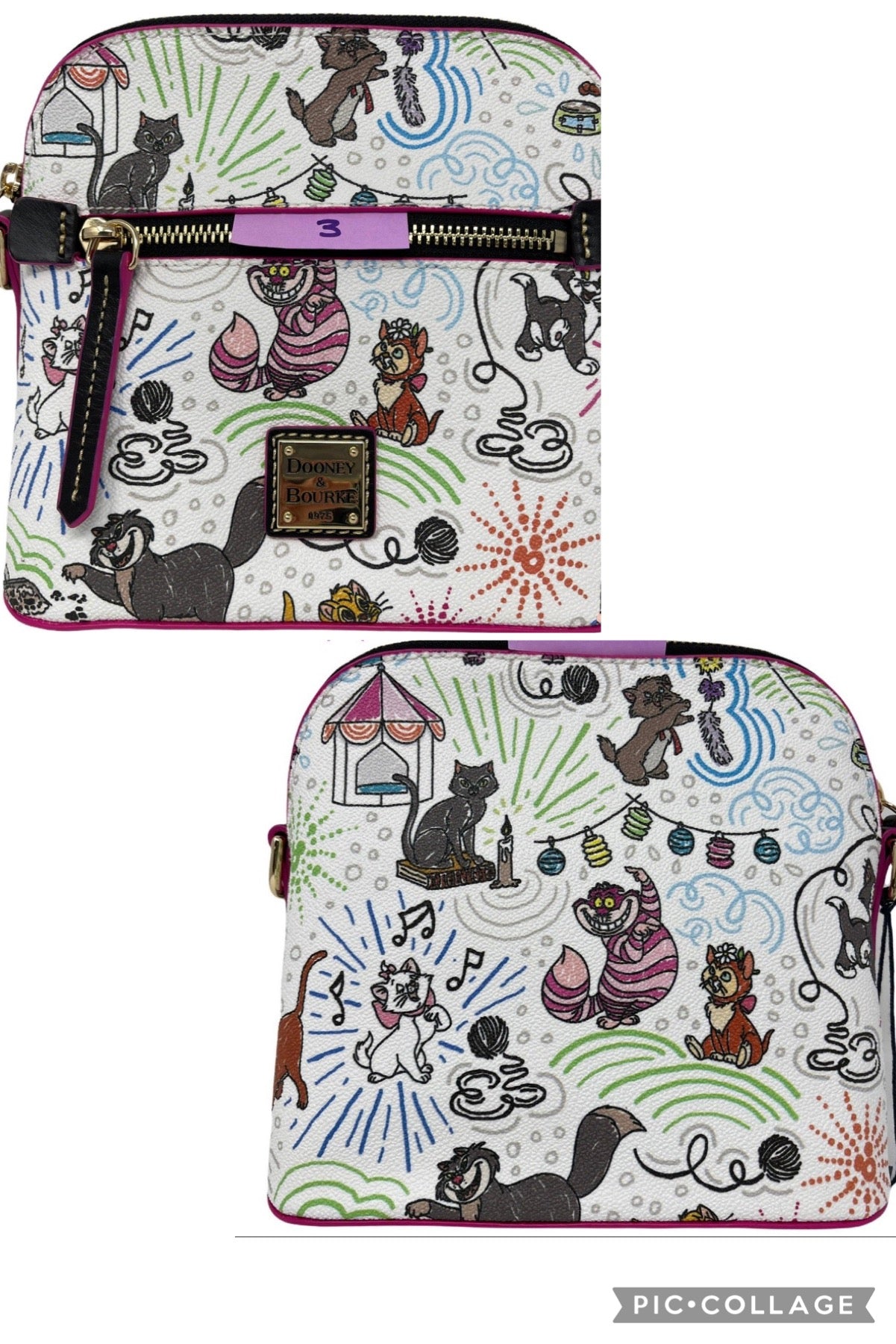 Disney Cats Sketch Dooney & Bourke Crossbody Bag