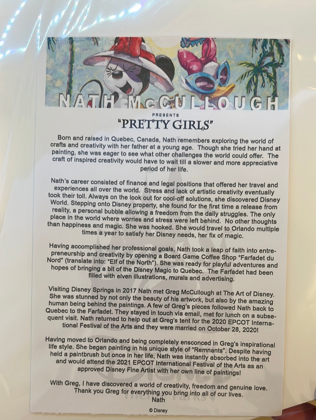 Disney Print “Pretty Girls” by Nath Greg McCullough Daisy Minnie