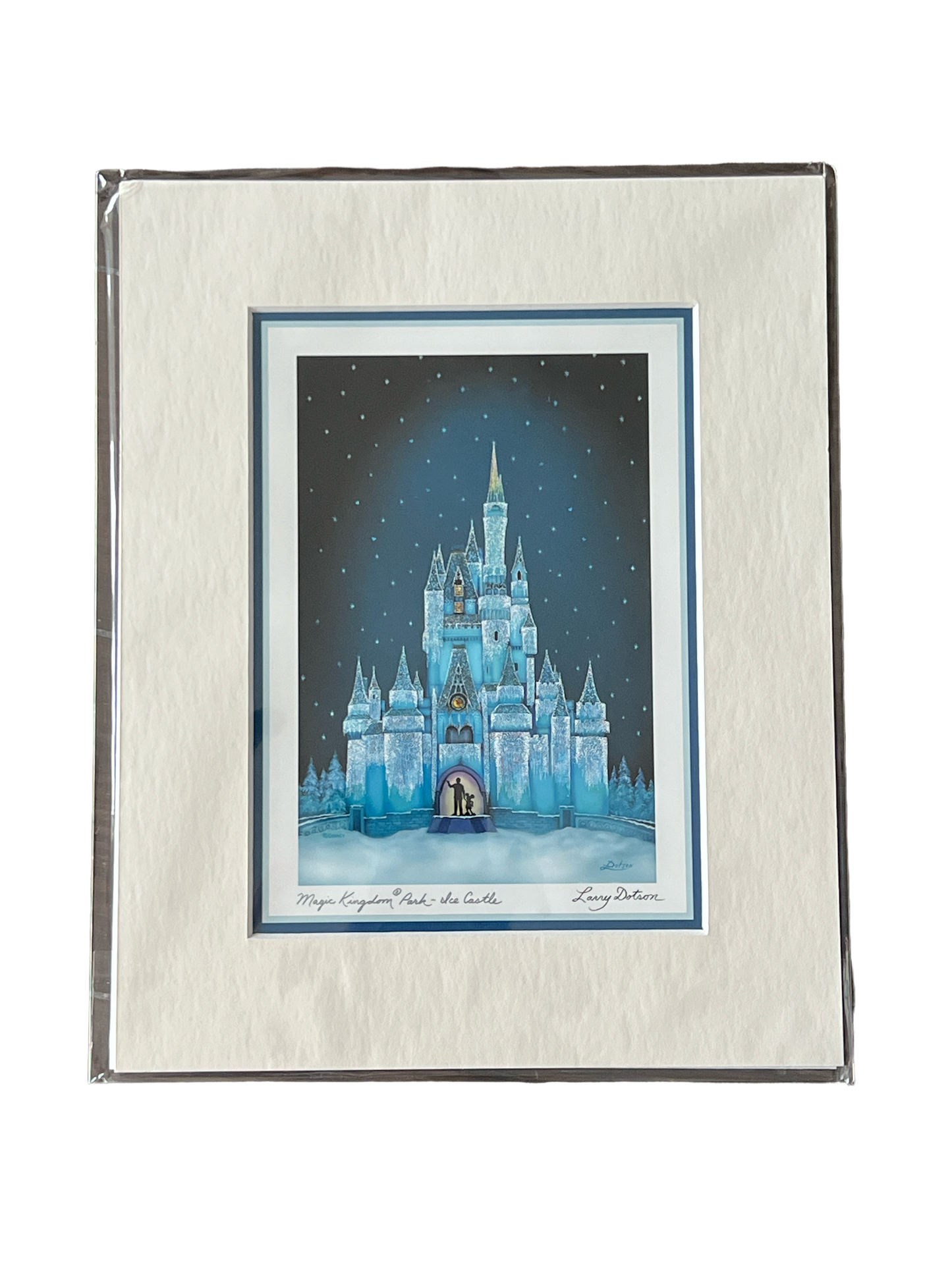 Disney Matted Print “Magic Kingdom Park - Ice Castle” by Larry Dotson 8x10