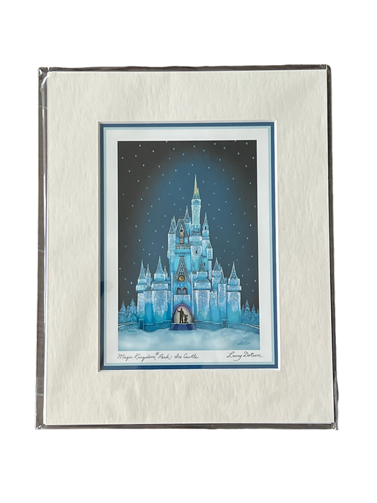 Disney Matted Print “Magic Kingdom Park - Ice Castle” by Larry Dotson 8x10