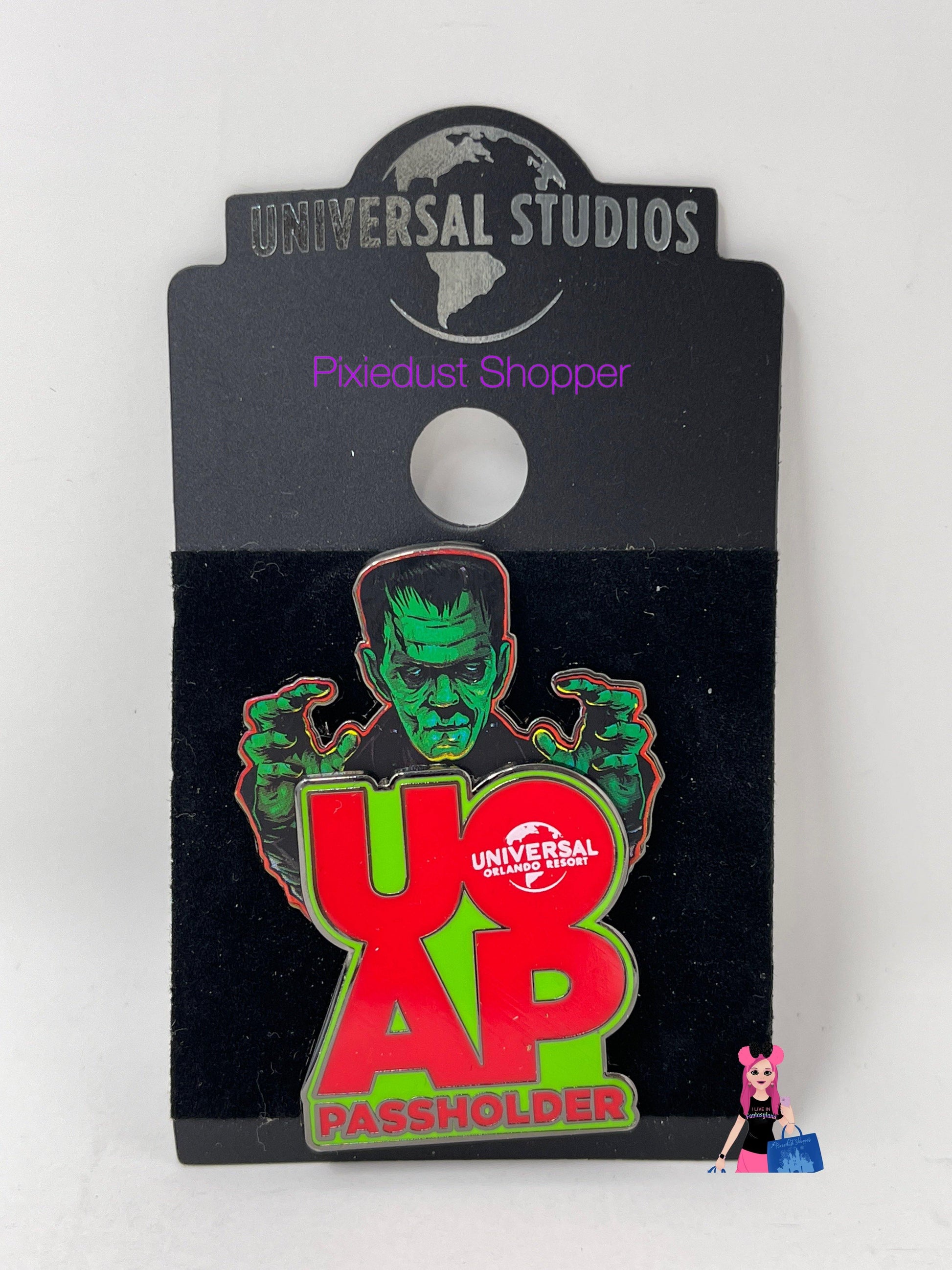 Universal Studios UOAP Passholder Frankenstein Pin - World of Treasures