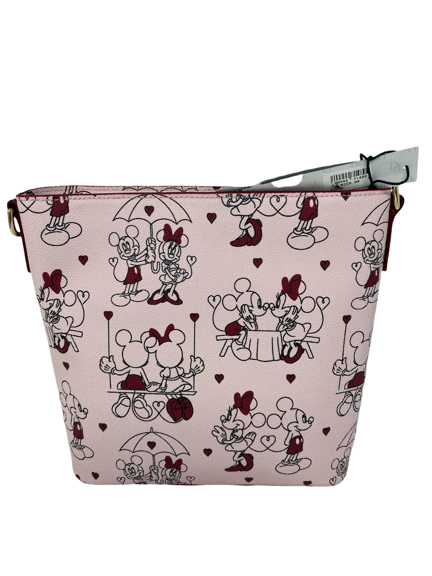 Disney Mickey & Minnie Dooney & Bourke Valentine Crossbody Purse