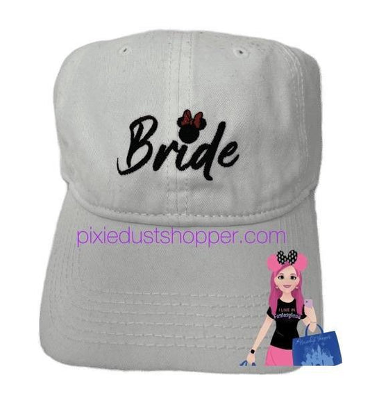 Disney Minnie Mouse Icon Bride Baseball Hat Cap for Adults - World of Treasures