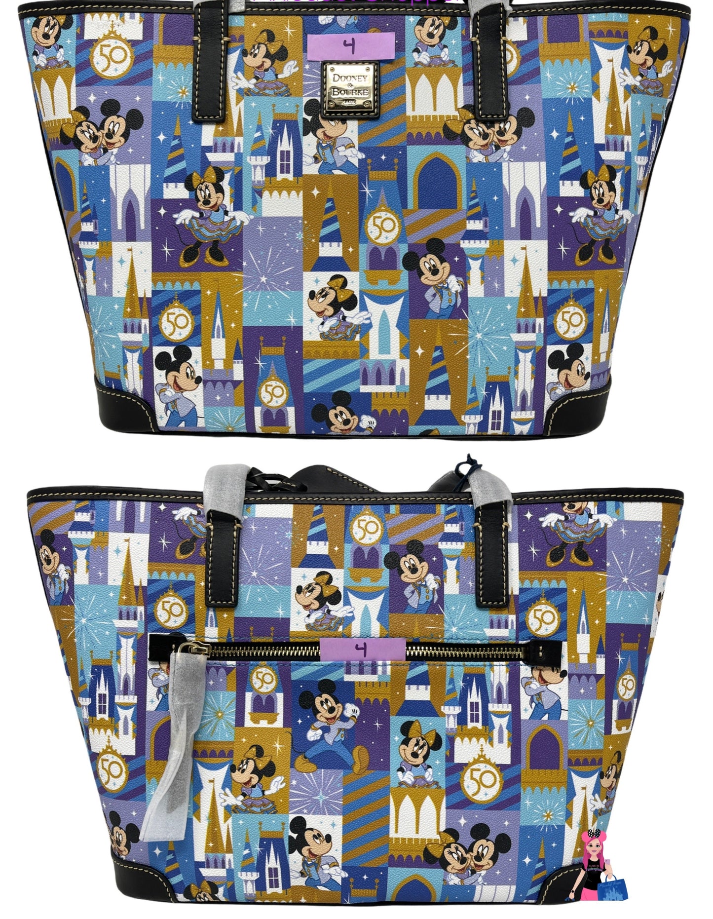 Walt Disney World 50th Anniversary Dooney & Bourke Tote Bag Purse