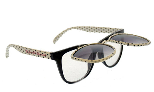Disney Minnie Mouse Polka Dot Signature Flip Up Sunglasses - World of Treasures