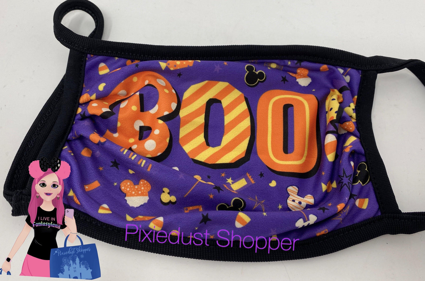 Disney Mickey Snack Halloween BOO Face Mask - World of Treasures