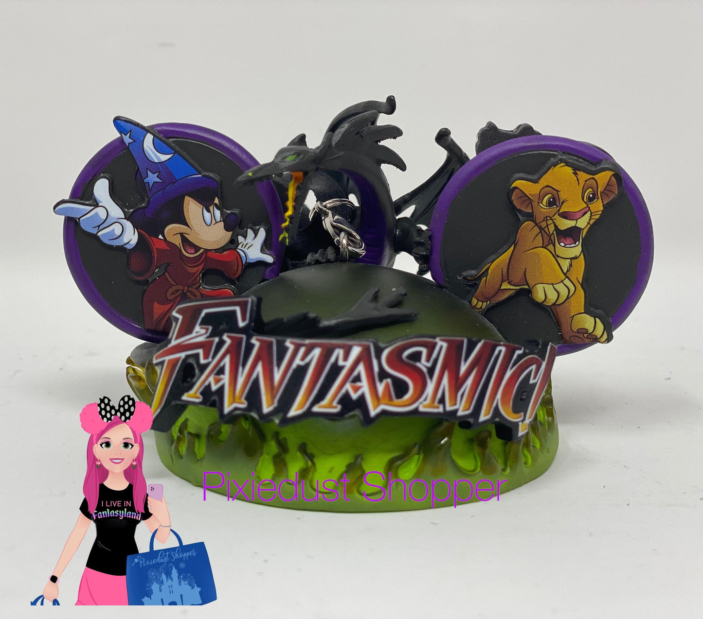 Disney Fantasmic Mickey Ear Hat Ornament - World of Treasures