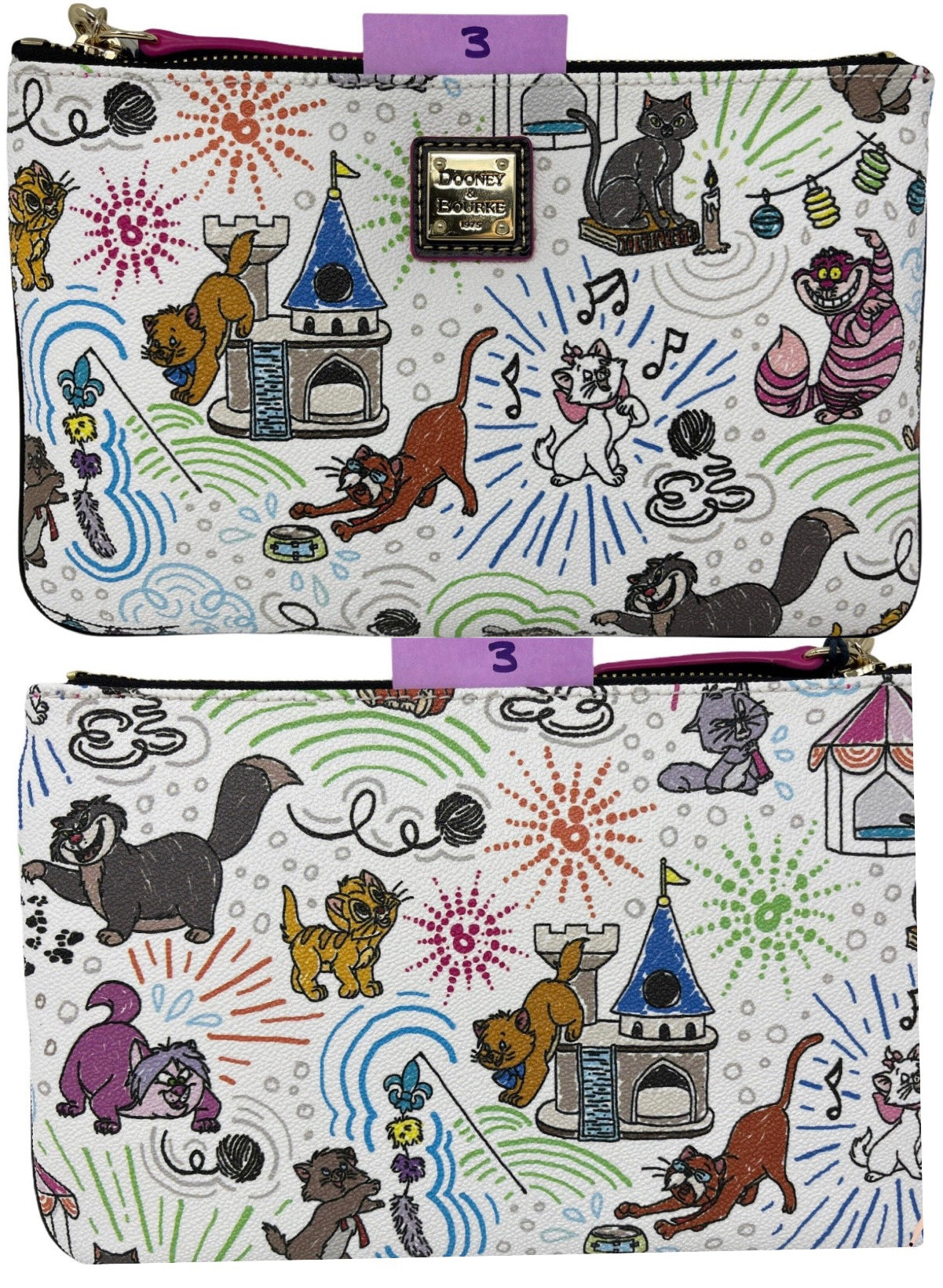 Disney Cats Sketch Dooney & Bourke Wristlet Wallet