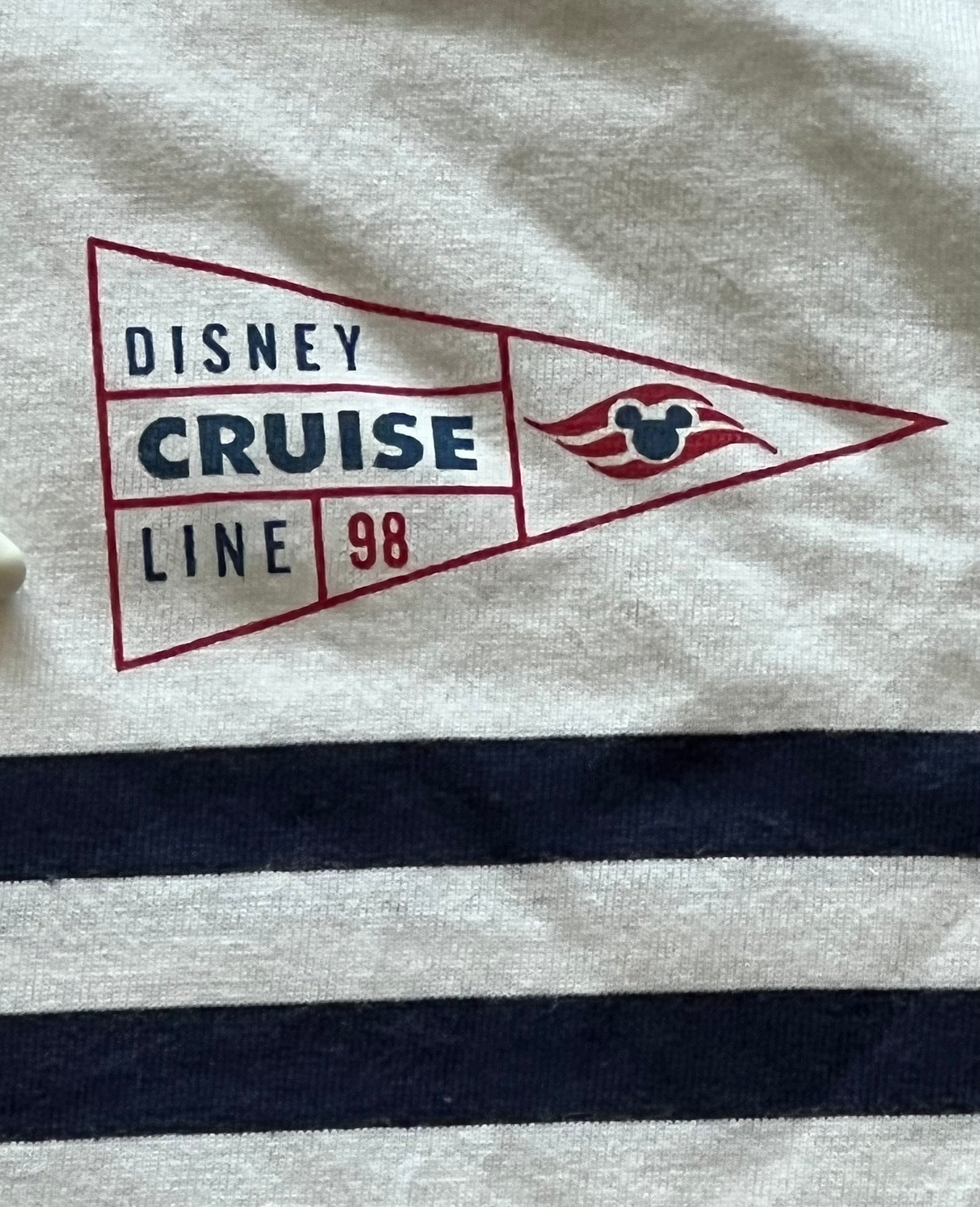 Disney Cruise Line Stripe Hoodie Pullover T-shirt 3XL
