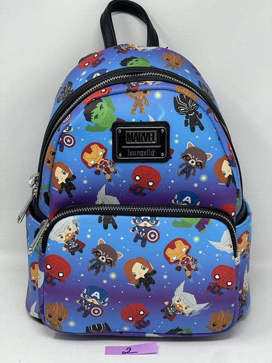 Disney Parks Marvel Chibi Anime Loungefly Backpack Purse - World of Treasures