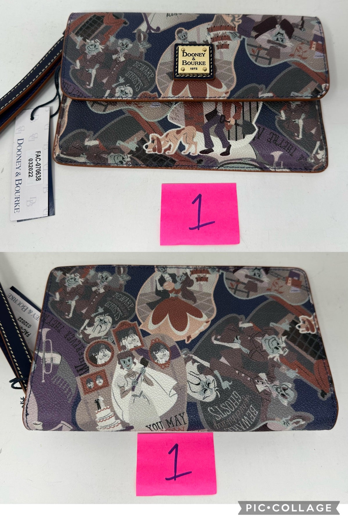 Disney Dooney & Bourke Haunted Mansion Wristlet Wallet