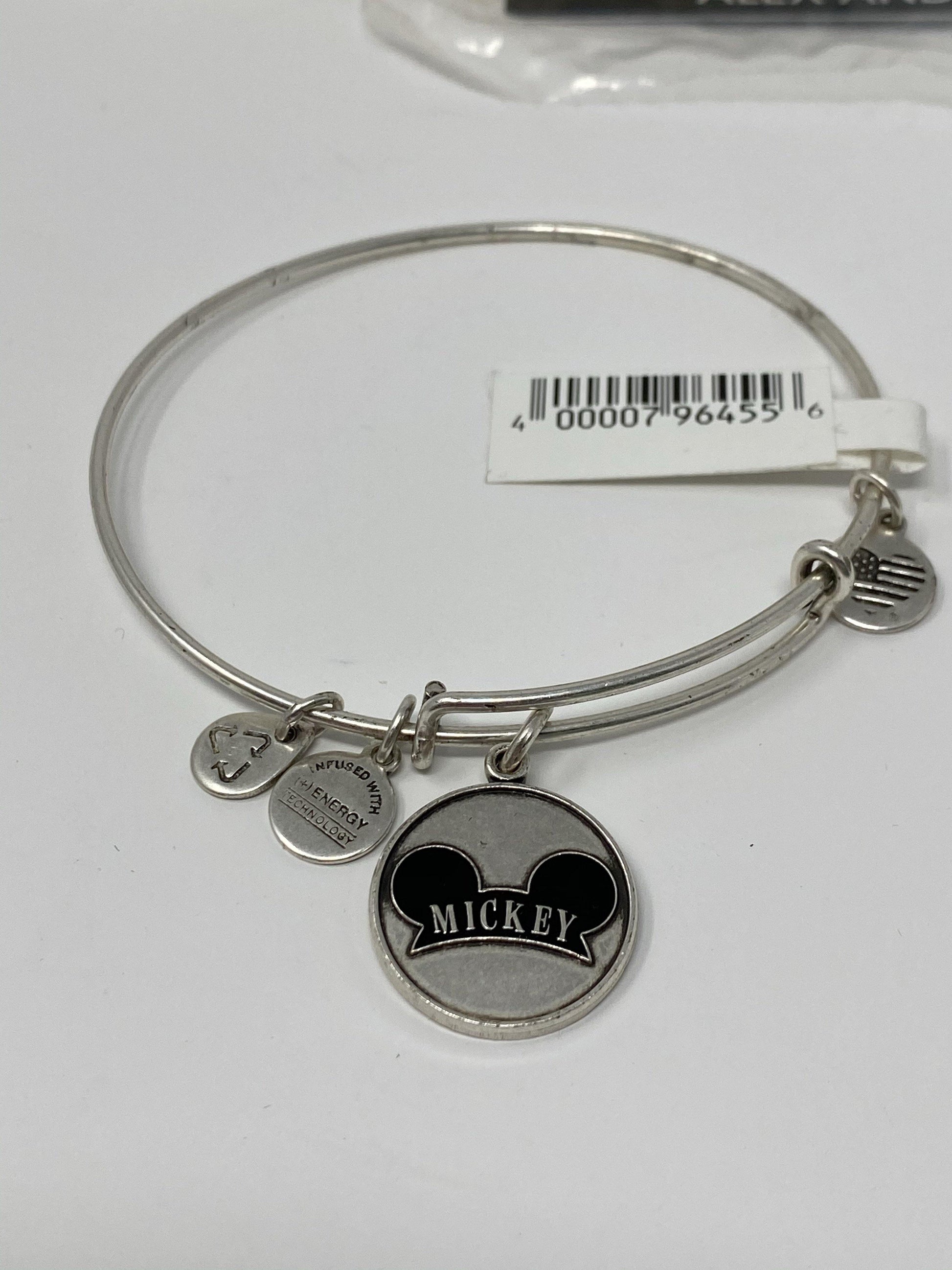 Disney Mickey Mouse Ear Hat Silver Alex and Ani Bracelet - World of Treasures