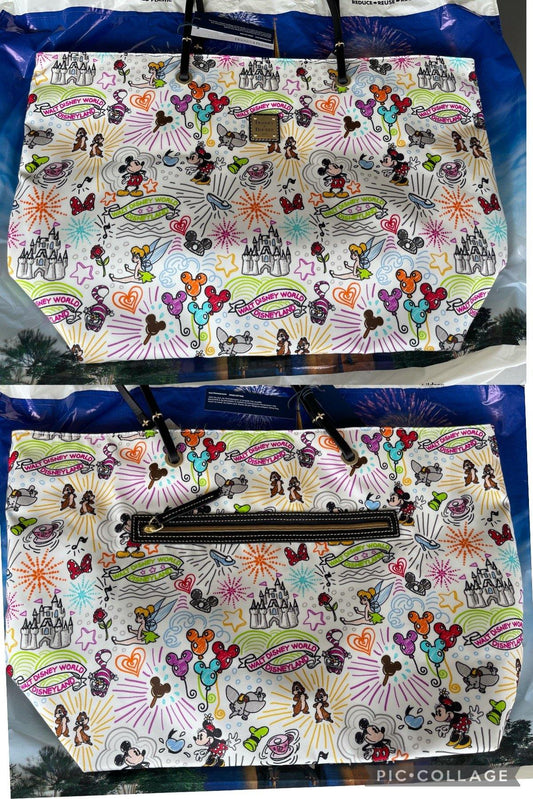 Disney Sketch Reversible Nylon Tote Bag by Dooney & Bourke - World of Treasures