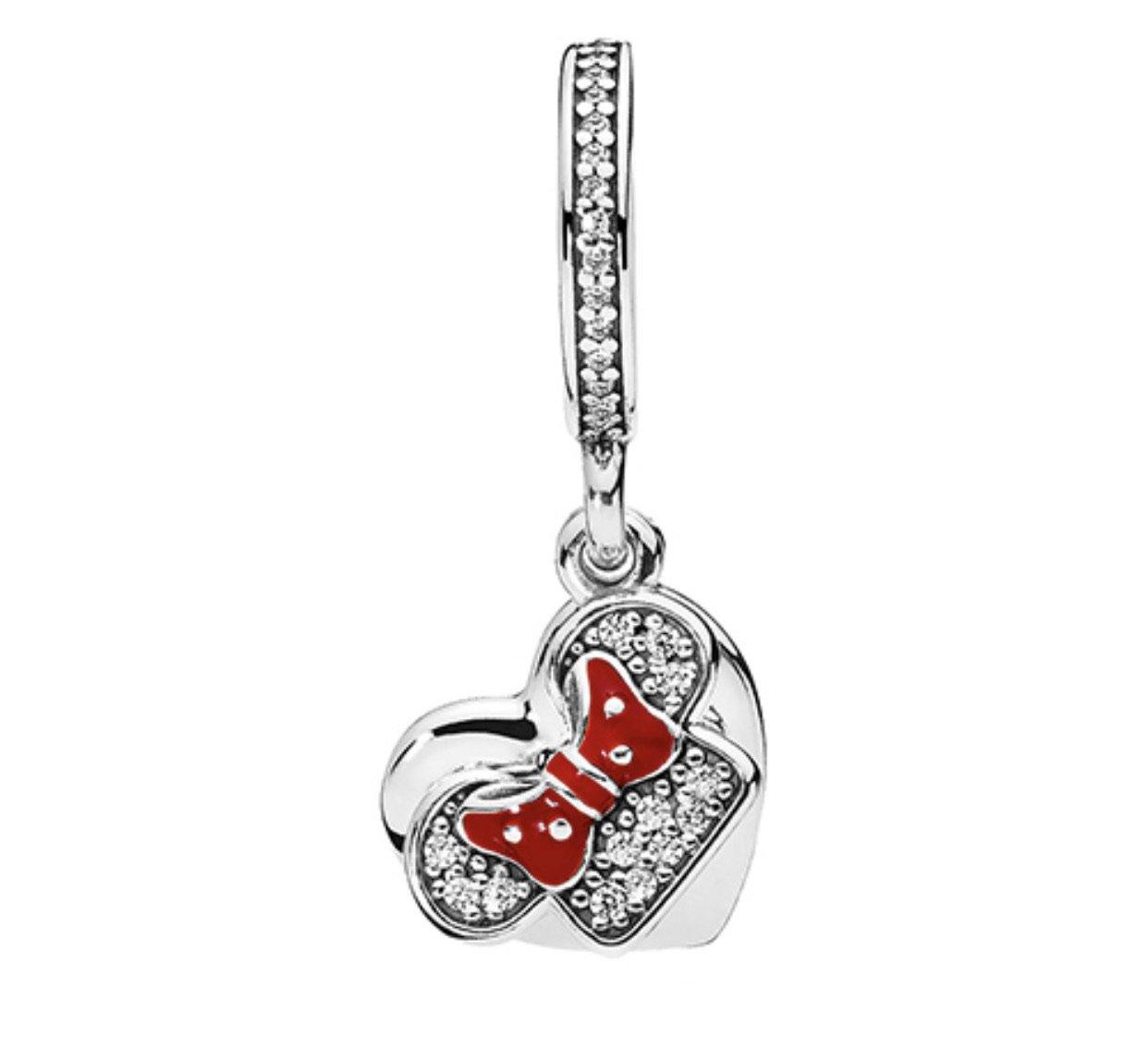 Disney Mom Heart with Minnie Ear Hat Pandora Charm - World of Treasures